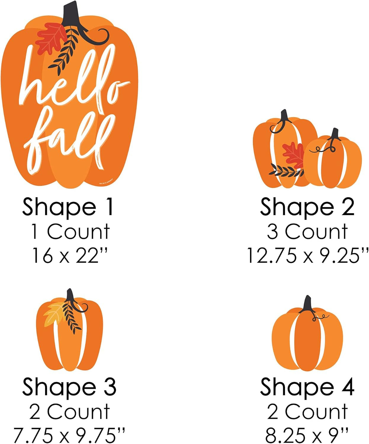 Festive Fall Pumpkin Yard Sign Set - 8 Cheerful Outdoor Decorations for Halloween & Thanksgiving Celebrations