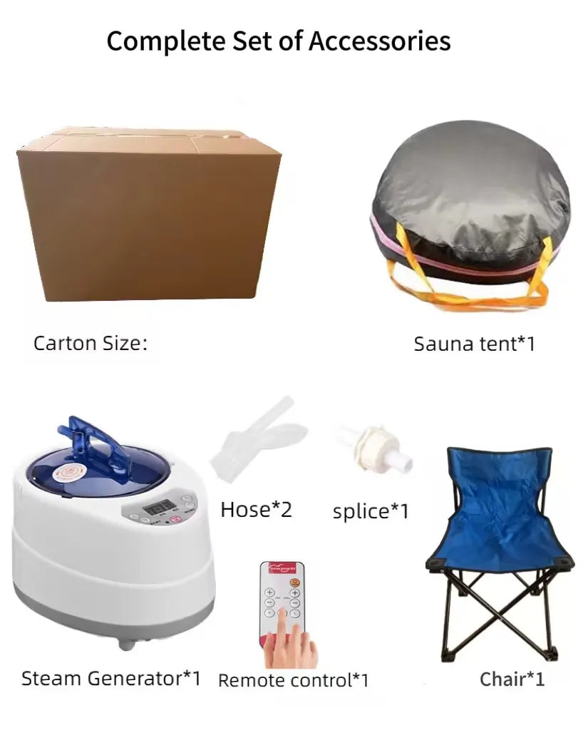 Modern Design Foldable Portable Sauna Room Wet Steam Sauna Tent with Control Panel Domestic Fumigator Steam Box-5