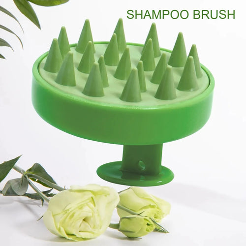 Silicone Shampoo Scalp Hair Massager Head Body Scalp Massage Brush