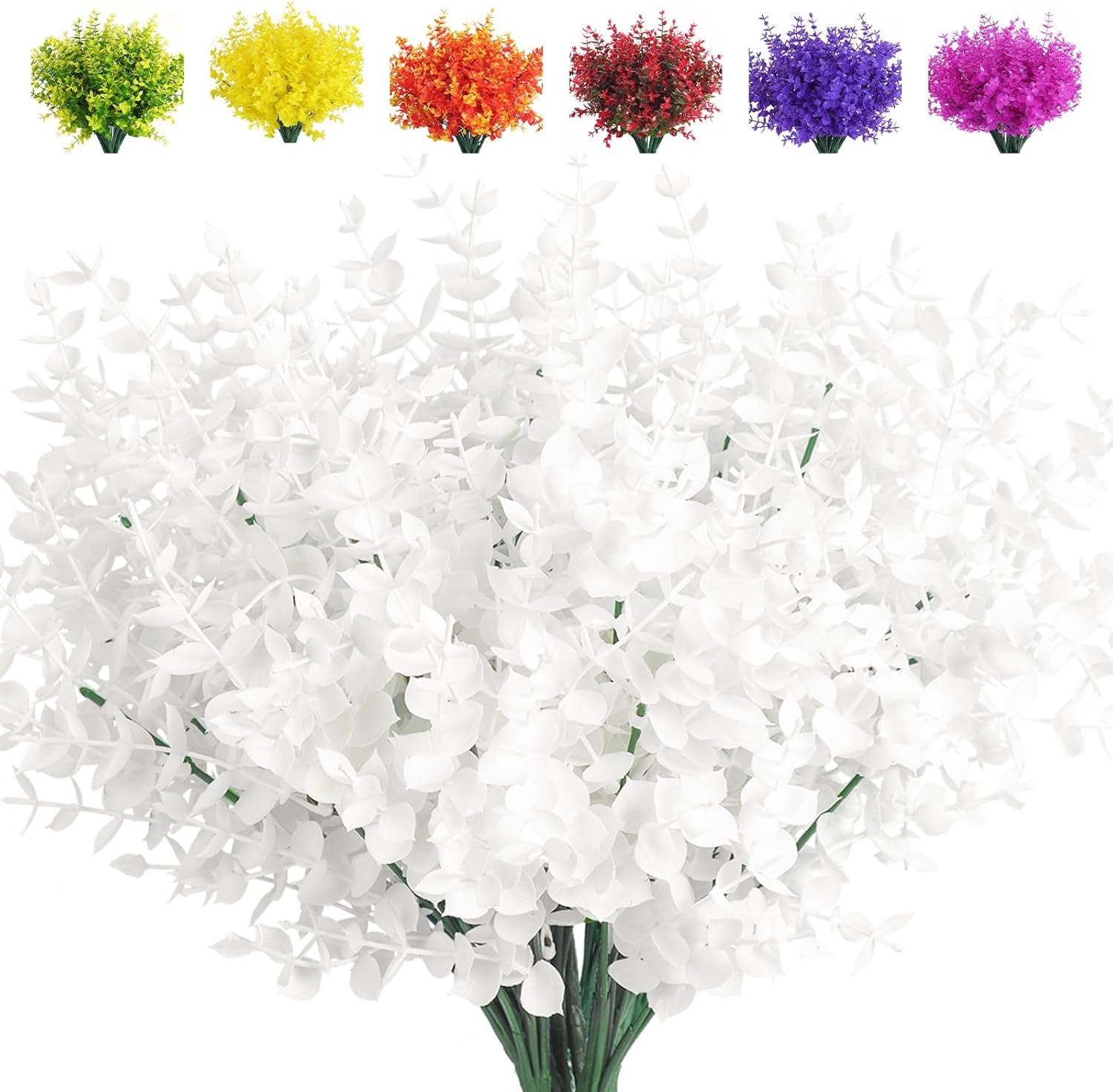 Vibrant 8 Bundle Set of No-Fade Artificial Fall Flowers - Ideal Faux Autumn Decor for Thanksgiving, Christmas, Weddings, and Home Garden!