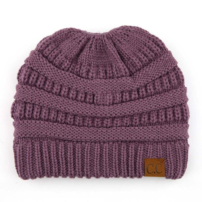 C.C Women's Stylish Ponytail Beanie - Perfect Knit Winter Hat for All Seasons