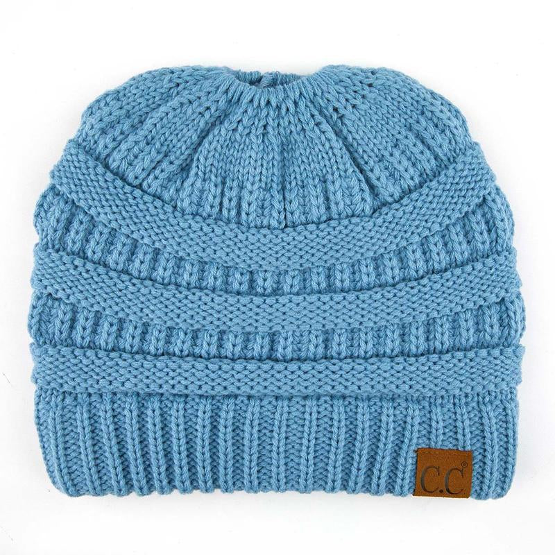 C.C Women's Stylish Ponytail Beanie - Perfect Knit Winter Hat for All Seasons