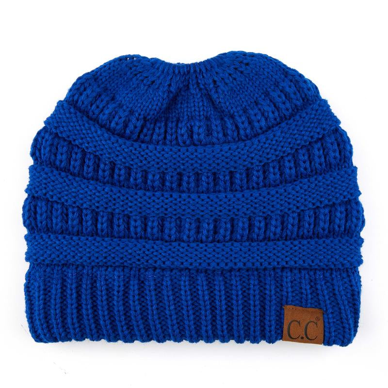 C.C Women's Stylish Ponytail Beanie - Perfect Knit Winter Hat for All Seasons
