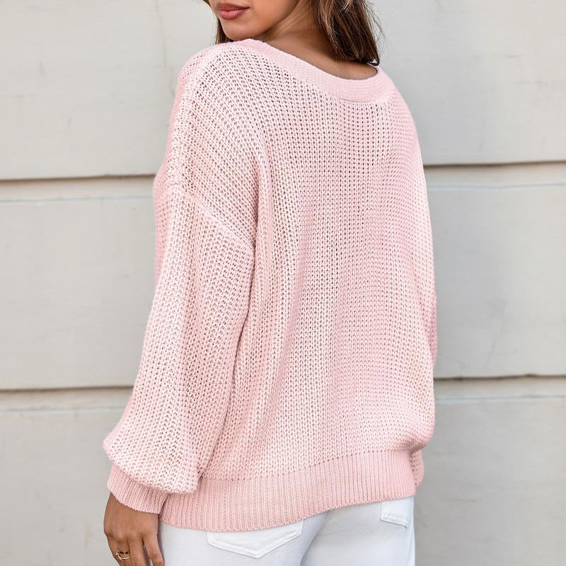 CUPSHE Women's Cozy V-Neck Bow Sweater - Stylish Fall Essential Cardigan in Fitted Acrylic Knit