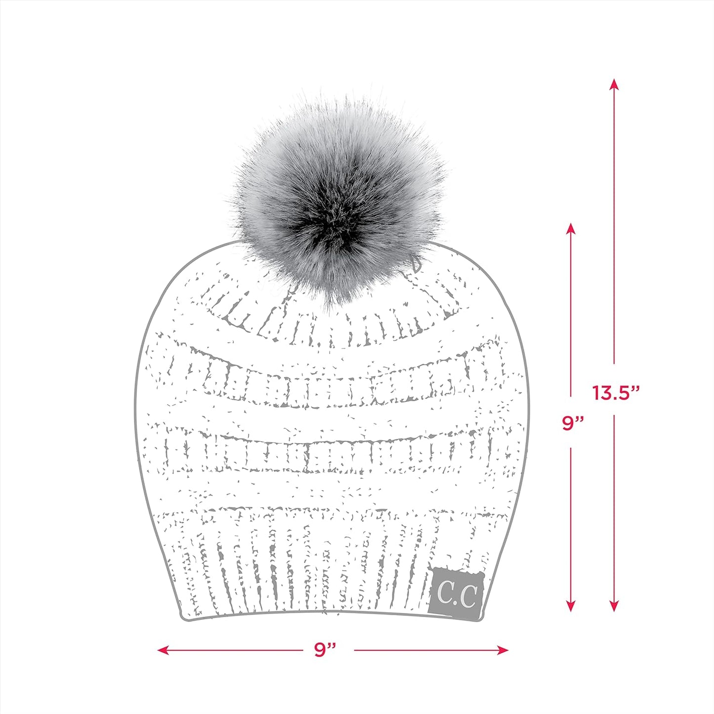 Stylish Chunky Cable Knit Beanie with Fur Pom - Your Must-Have for Winter & Fall!