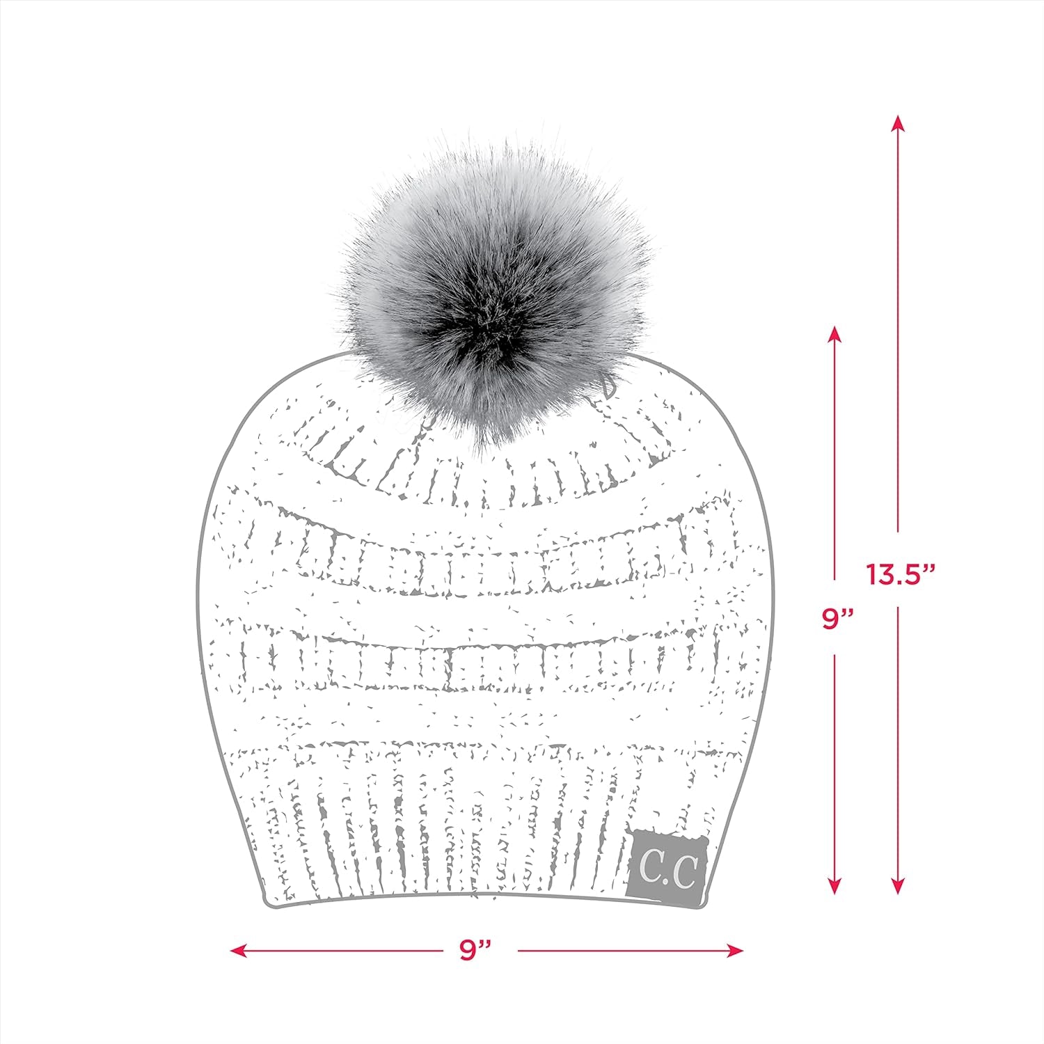 Stylish Chunky Cable Knit Beanie with Fur Pom - Your Must-Have for Winter & Fall!