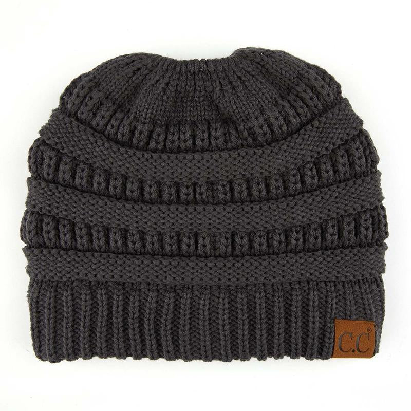 C.C Women's Stylish Ponytail Beanie - Perfect Knit Winter Hat for All Seasons