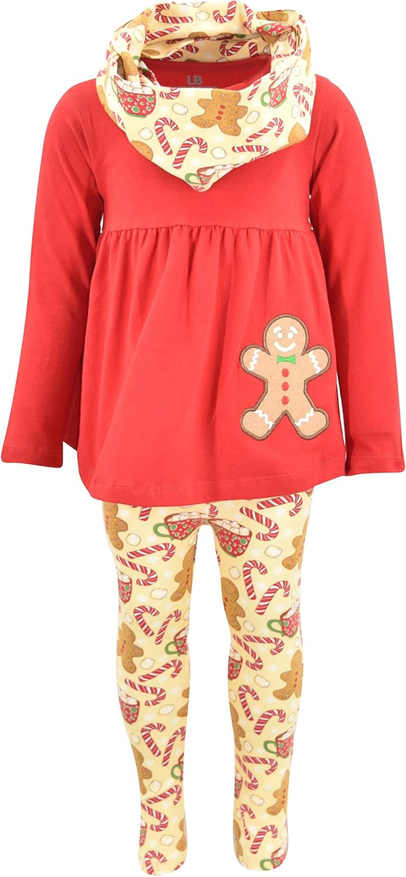Charming 3-Piece Toddler Outfit Set for Baby Girls - Trendy Long Sleeve Tunic, Cozy Leggings & Fashionable Scarf
