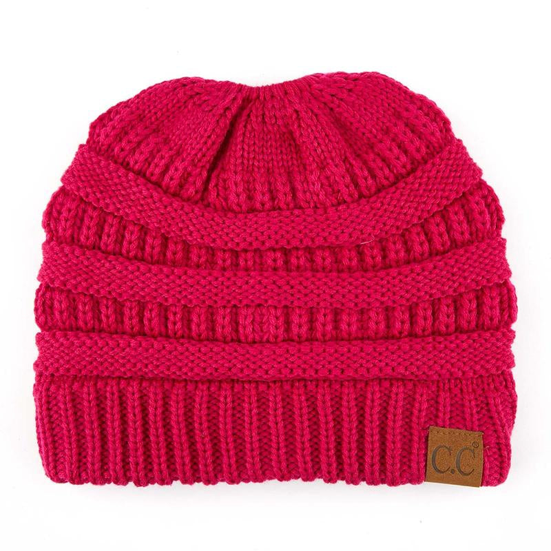 C.C Women's Stylish Ponytail Beanie - Perfect Knit Winter Hat for All Seasons