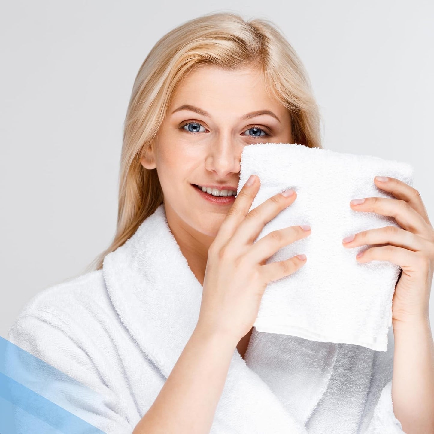 Luxury 100% Cotton Wash Cloths - Soft & Absorbent Face Towels for Bathroom, Gym, and Spa | Pack of 4 (Brilliant White)