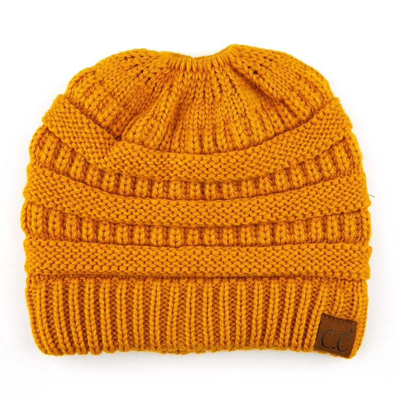 C.C Women's Stylish Ponytail Beanie - Perfect Knit Winter Hat for All Seasons
