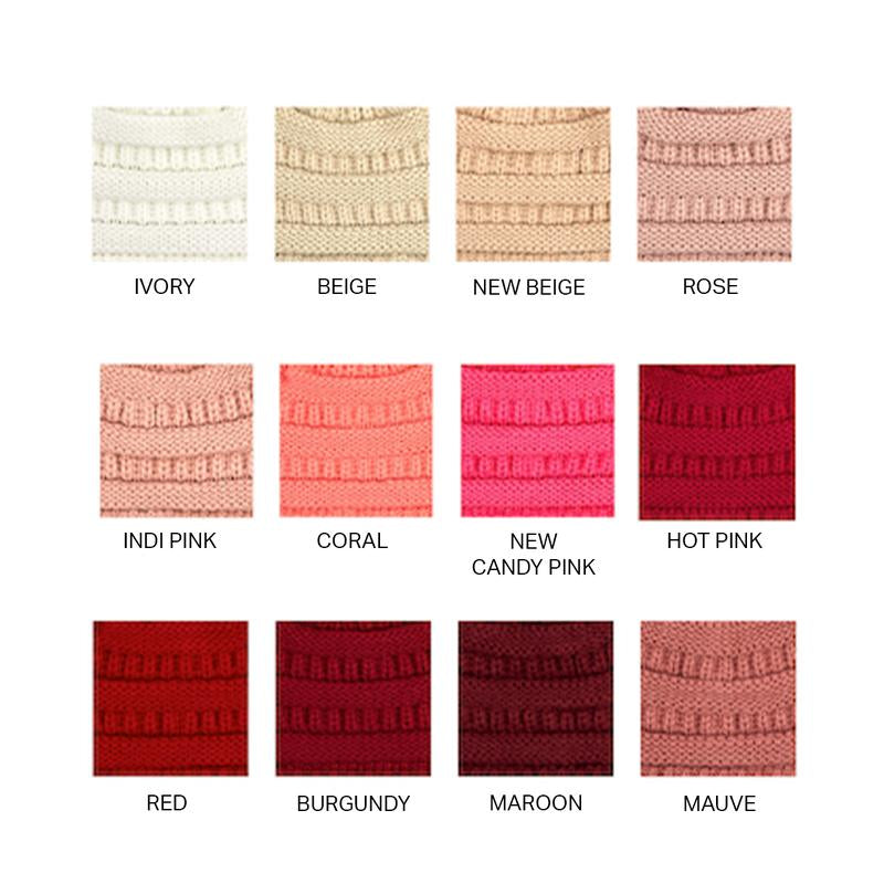C.C Women's Stylish Ponytail Beanie - Perfect Knit Winter Hat for All Seasons