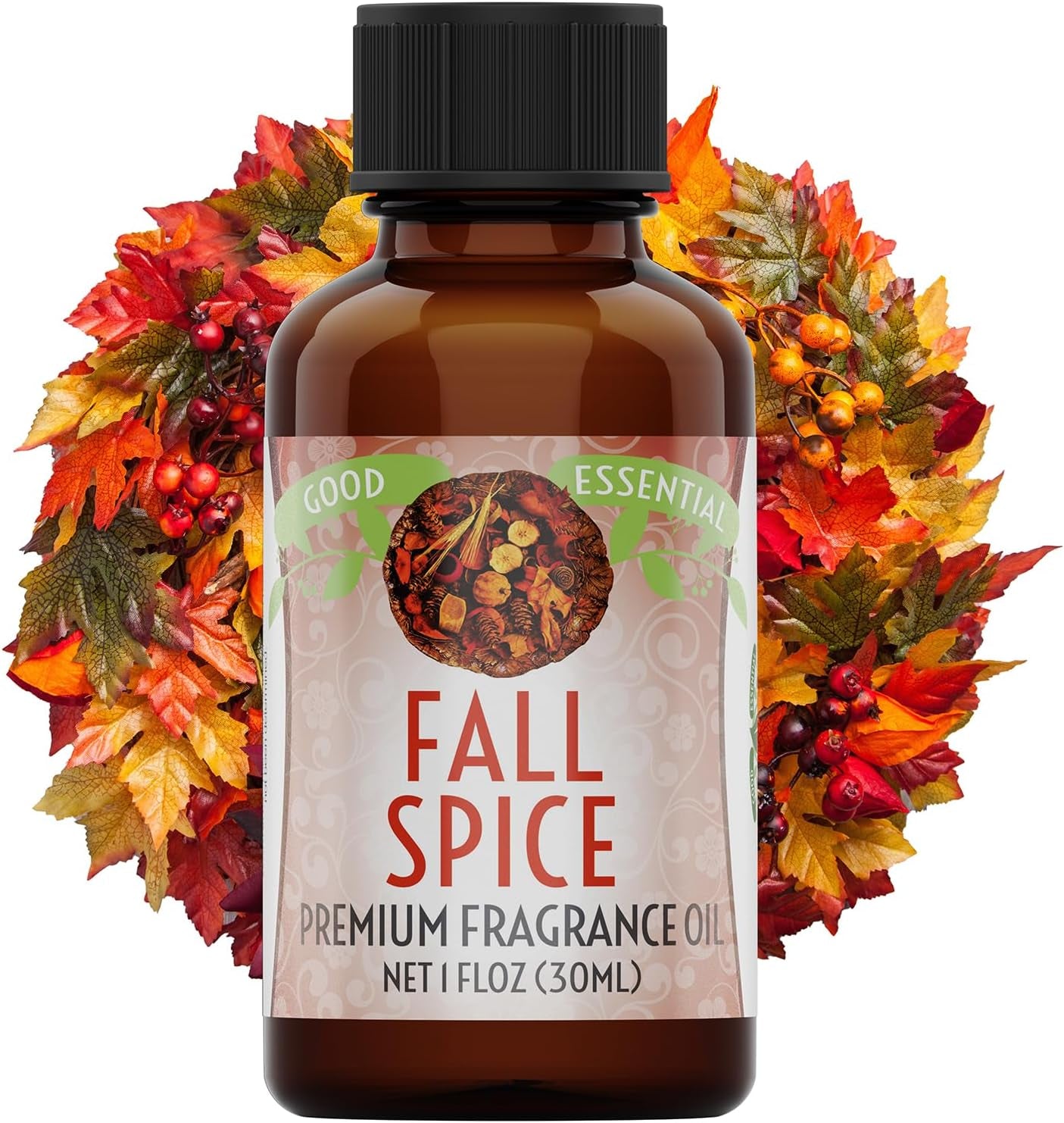 Good Essential Fall Spice Fragrance Oil - 30ml for Diffusers, Soaps, Lotions & Candles - Ideal Aromatherapy Scent for Cozy Ambiance!