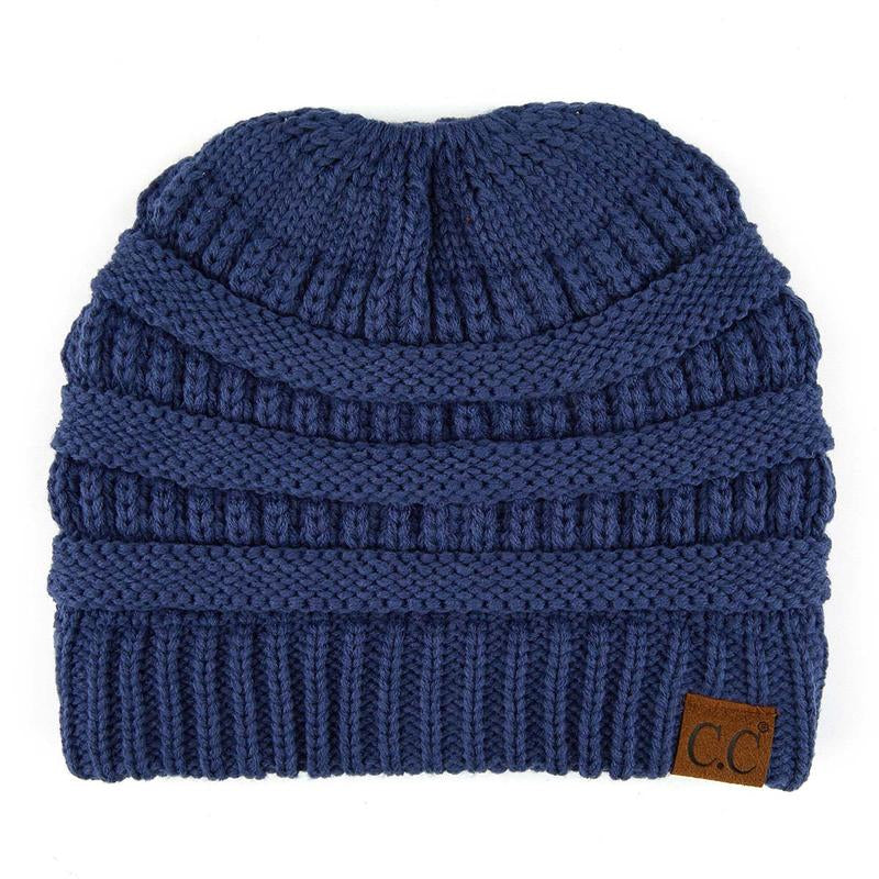 C.C Women's Stylish Ponytail Beanie - Perfect Knit Winter Hat for All Seasons