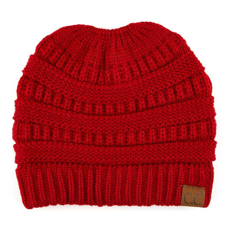 C.C Women's Stylish Ponytail Beanie - Perfect Knit Winter Hat for All Seasons