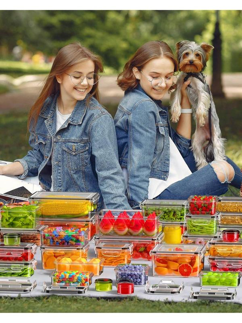 50 Durable Leak-Proof Food Storage Containers with Lids - Ideal for Outdoor Adventures and Reusable Convenience!