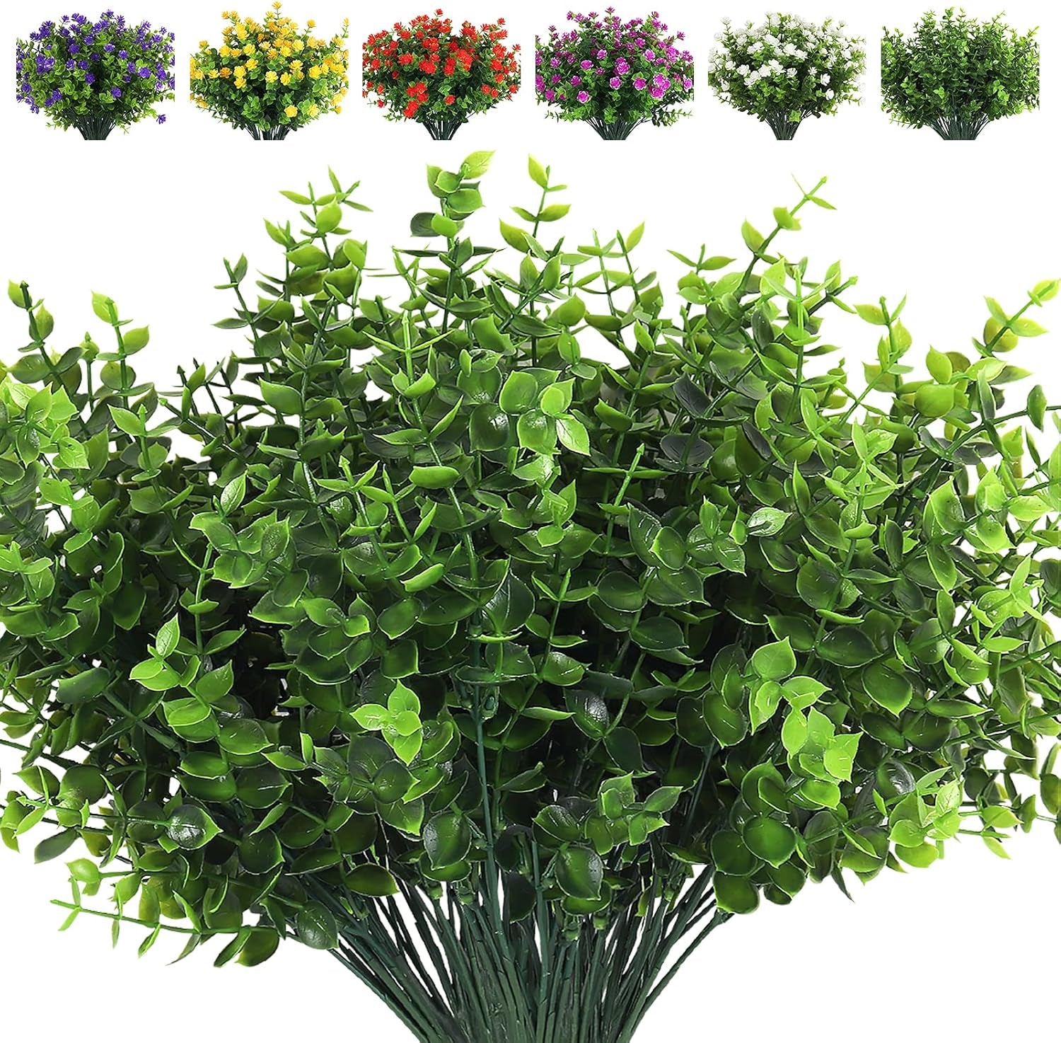 Vibrant 8 Bundle Set of No-Fade Artificial Fall Flowers - Ideal Faux Autumn Decor for Thanksgiving, Christmas, Weddings, and Home Garden!