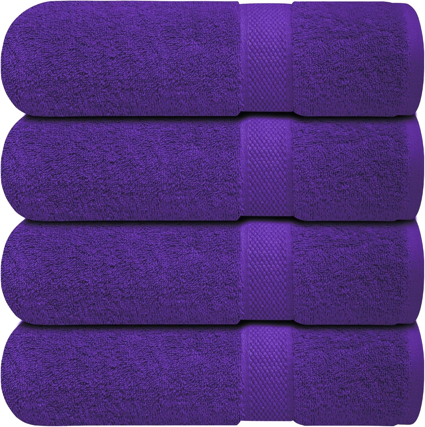Luxury 100% Cotton Wash Cloths - Soft & Absorbent Face Towels for Bathroom, Gym, and Spa | Pack of 4 (Brilliant White)