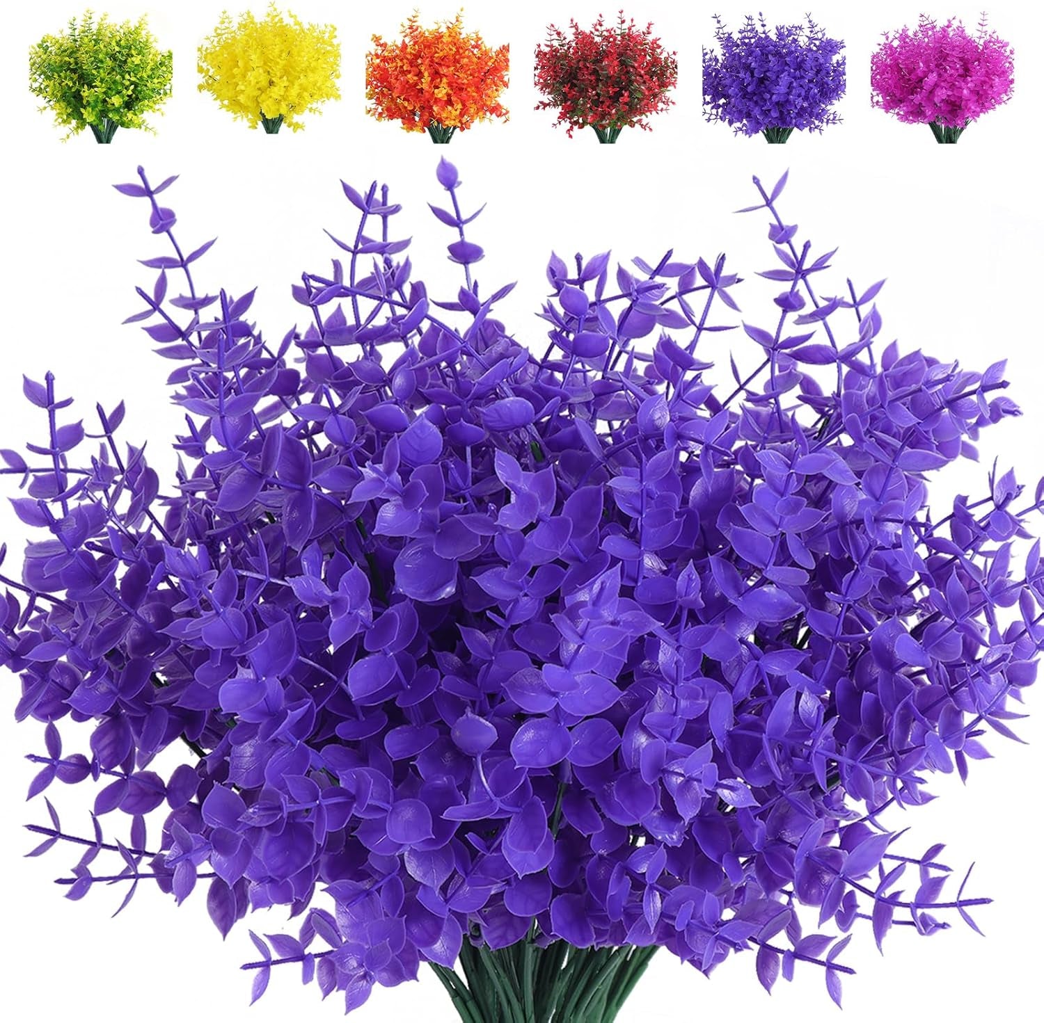 Vibrant 8 Bundle Set of No-Fade Artificial Fall Flowers - Ideal Faux Autumn Decor for Thanksgiving, Christmas, Weddings, and Home Garden!