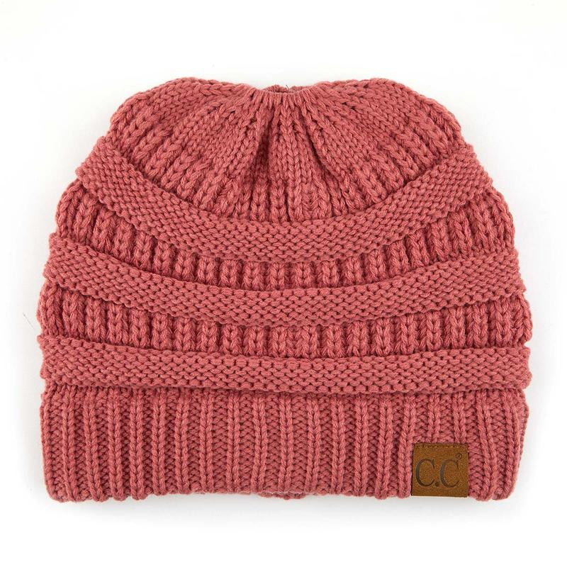 C.C Women's Stylish Ponytail Beanie - Perfect Knit Winter Hat for All Seasons