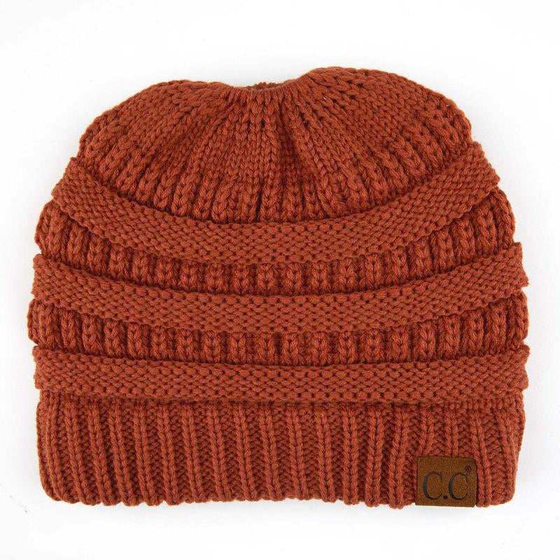 C.C Women's Stylish Ponytail Beanie - Perfect Knit Winter Hat for All Seasons