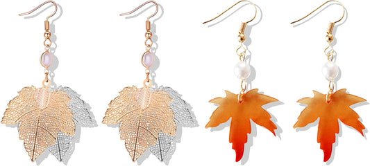 Charming Maple Leaf Fall Earrings - Ideal for Autumn Fashion & Thanksgiving Gifts 2025