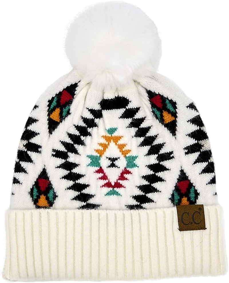 Stylish Chunky Cable Knit Beanie with Fur Pom - Your Must-Have for Winter & Fall!
