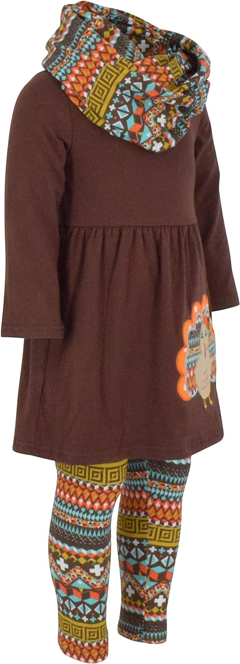 Charming 3-Piece Toddler Outfit Set for Baby Girls - Trendy Long Sleeve Tunic, Cozy Leggings & Fashionable Scarf