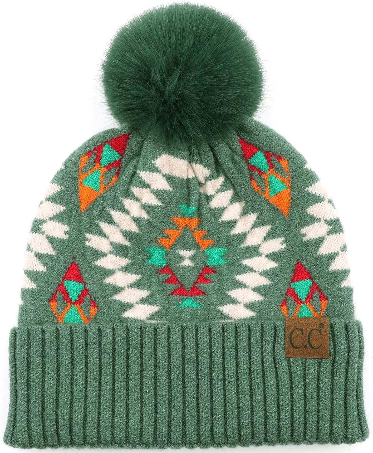 Stylish Chunky Cable Knit Beanie with Fur Pom - Your Must-Have for Winter & Fall!