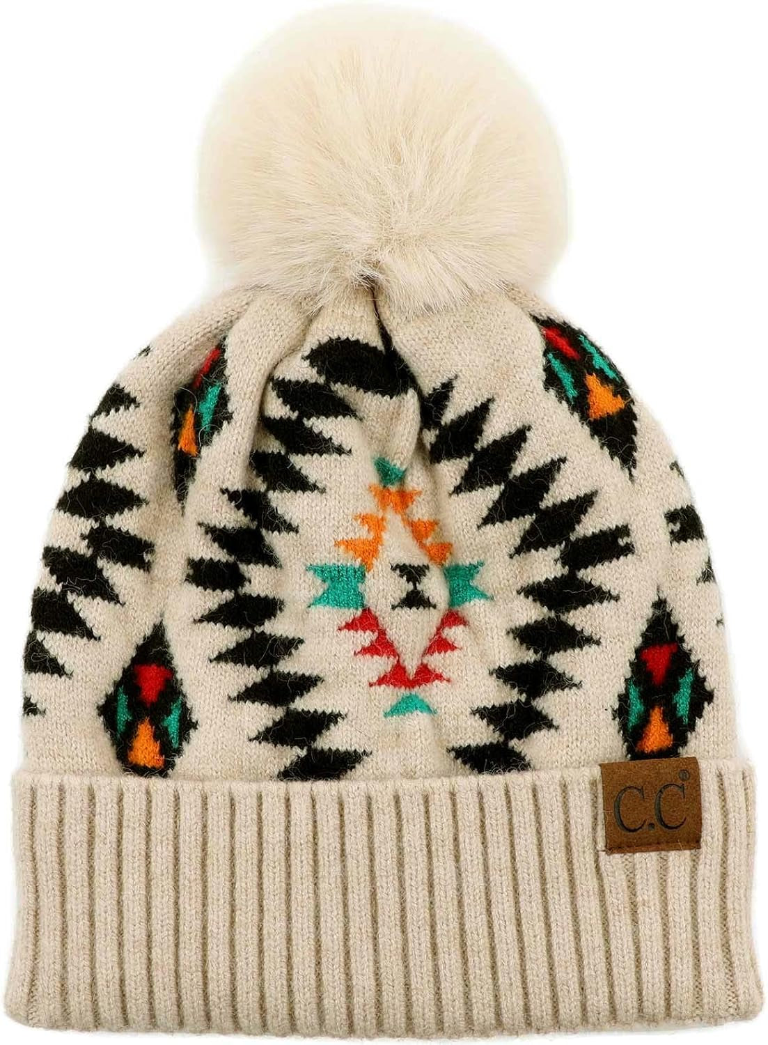 Stylish Chunky Cable Knit Beanie with Fur Pom - Your Must-Have for Winter & Fall!