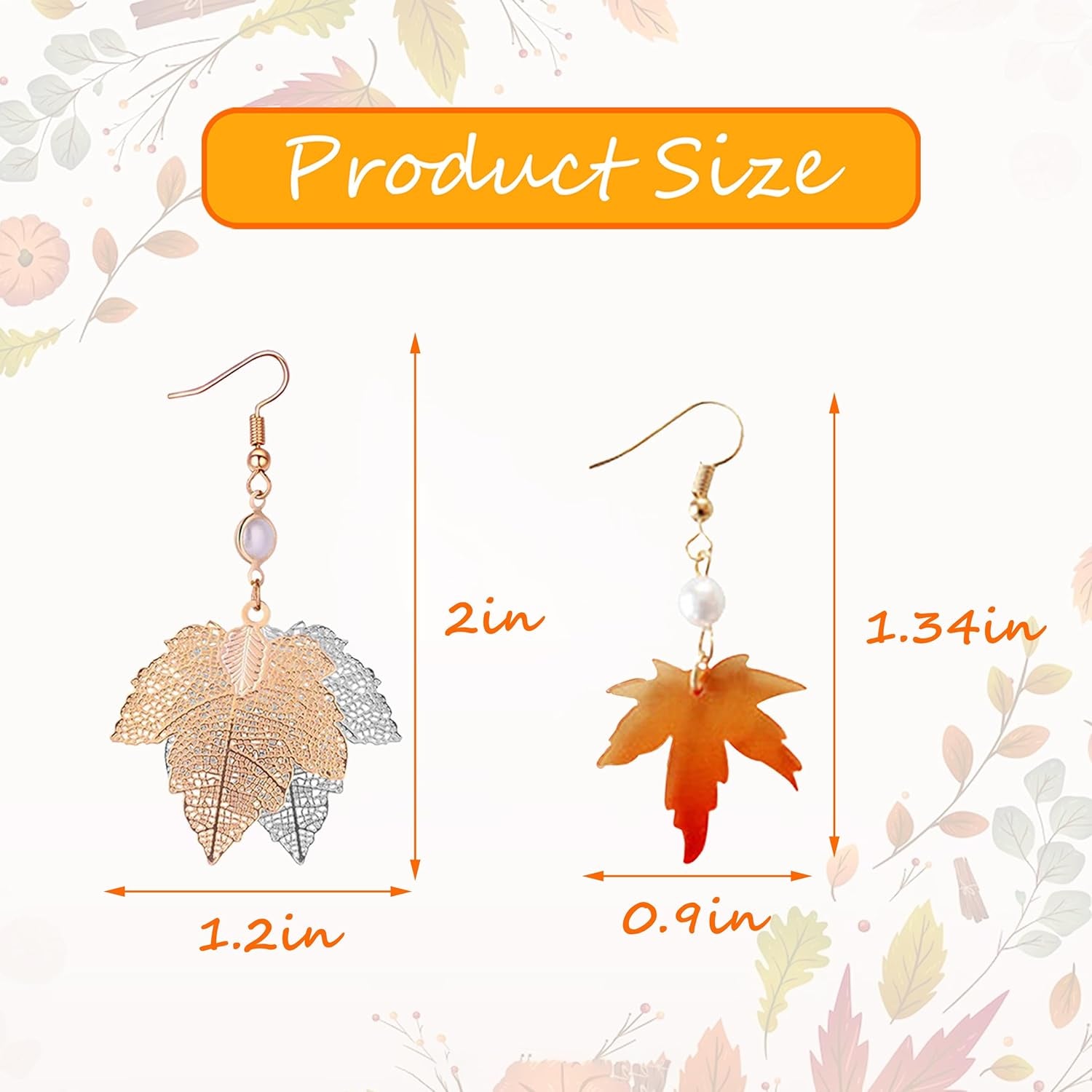 Charming Maple Leaf Fall Earrings - Ideal for Autumn Fashion & Thanksgiving Gifts 2025