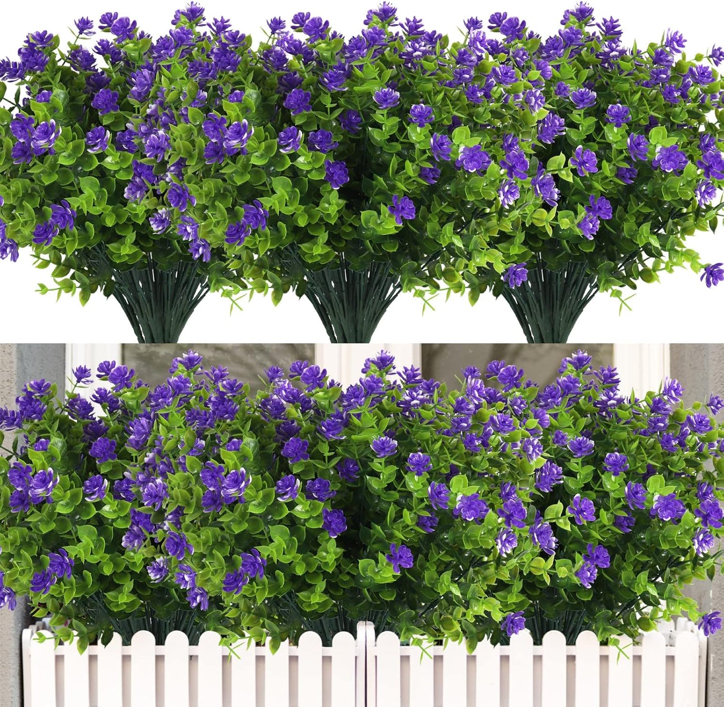 Vibrant 8 Bundle Set of No-Fade Artificial Fall Flowers - Ideal Faux Autumn Decor for Thanksgiving, Christmas, Weddings, and Home Garden!