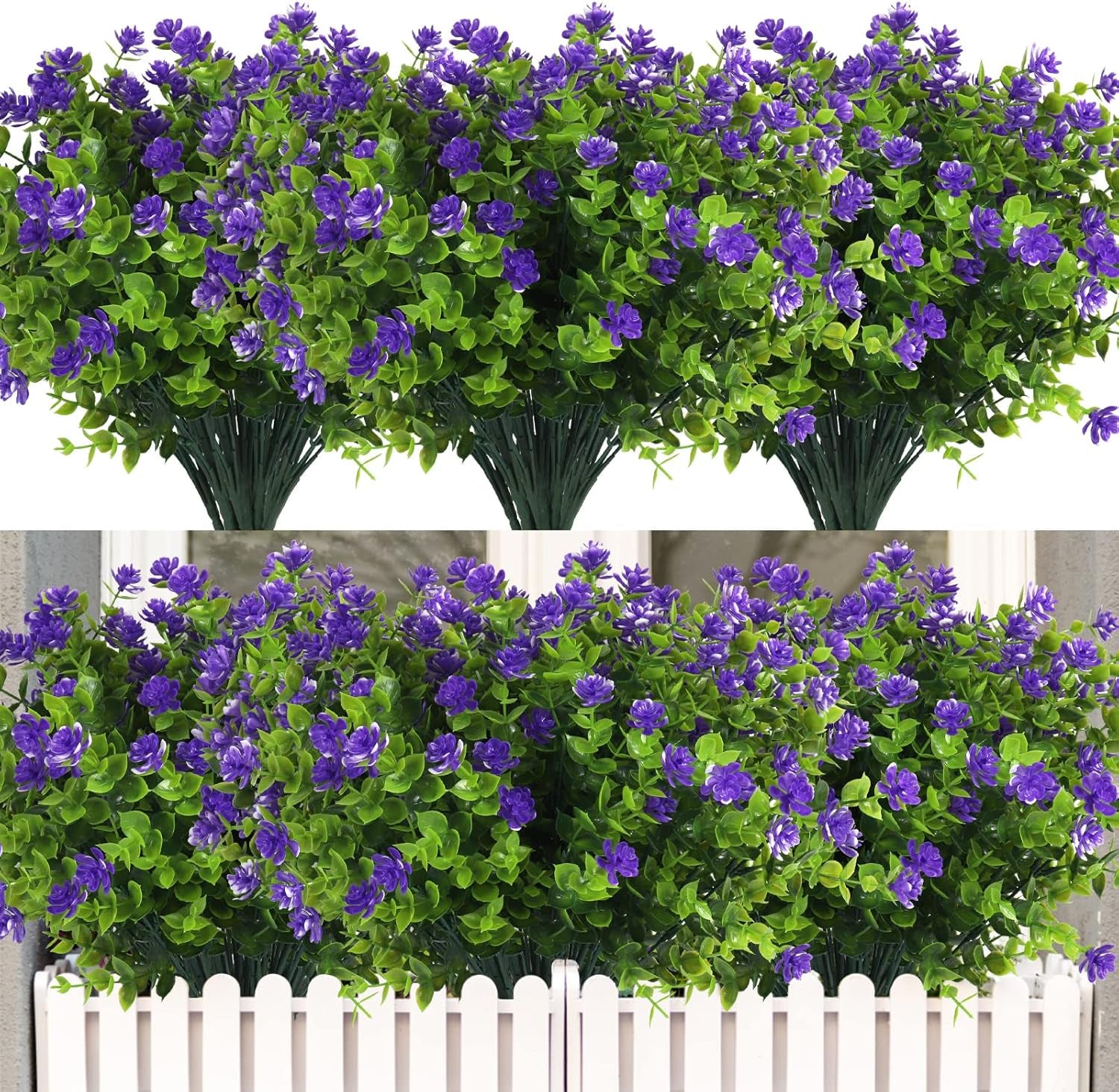 Vibrant 8 Bundle Set of No-Fade Artificial Fall Flowers - Ideal Faux Autumn Decor for Thanksgiving, Christmas, Weddings, and Home Garden!