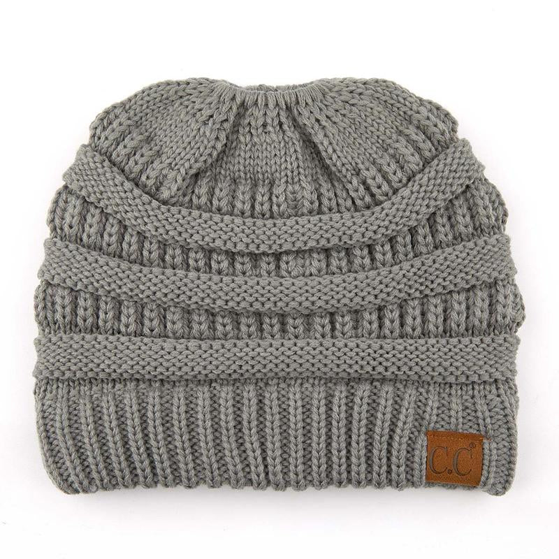 C.C Women's Stylish Ponytail Beanie - Perfect Knit Winter Hat for All Seasons
