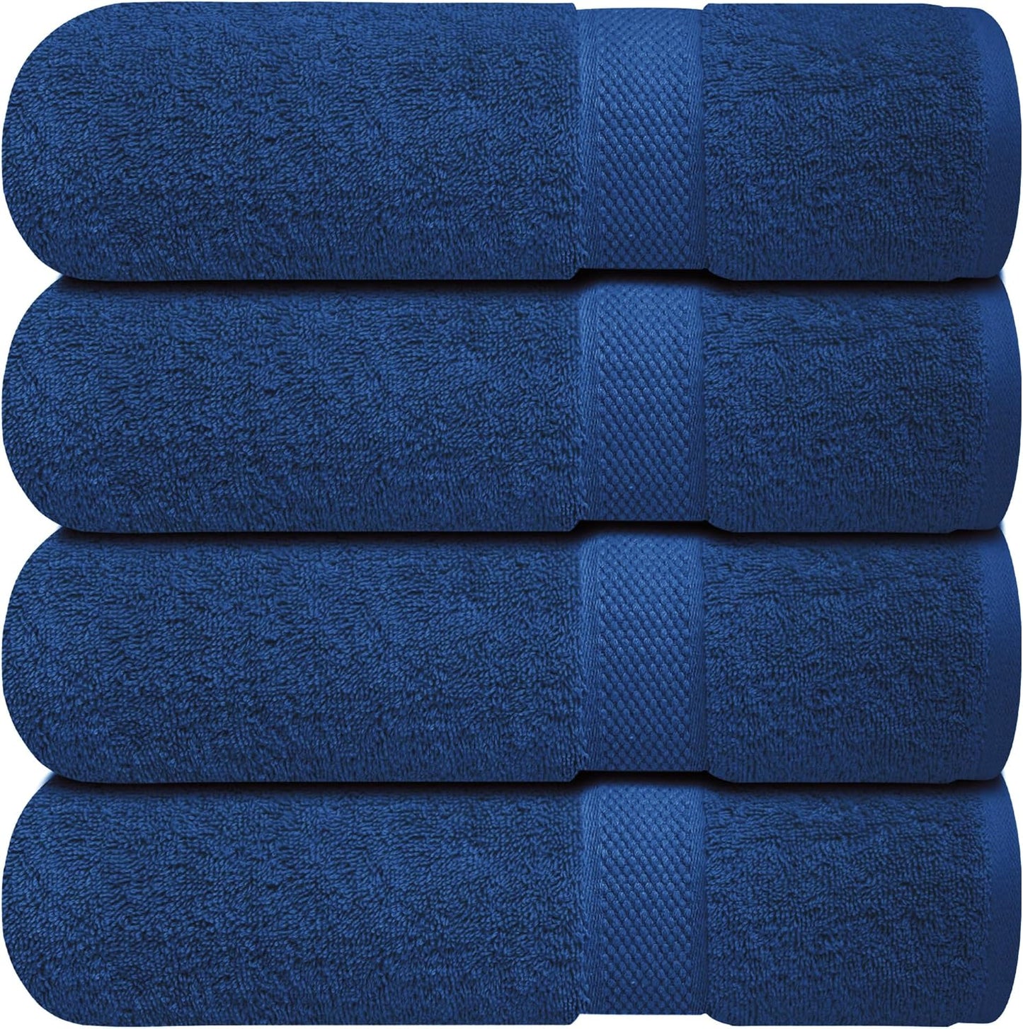 Luxury 100% Cotton Wash Cloths - Soft & Absorbent Face Towels for Bathroom, Gym, and Spa | Pack of 4 (Brilliant White)