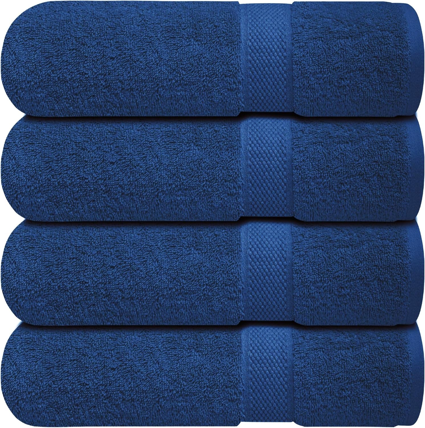 Luxury 100% Cotton Wash Cloths - Soft & Absorbent Face Towels for Bathroom, Gym, and Spa | Pack of 4 (Brilliant White)