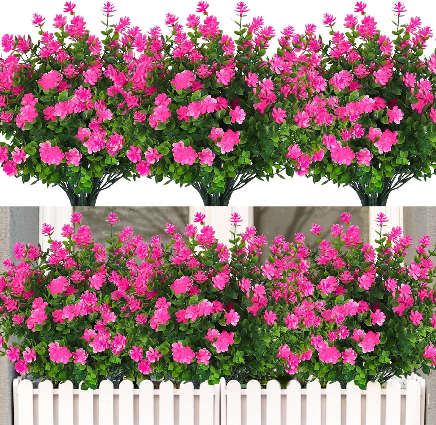 Vibrant 8 Bundle Set of No-Fade Artificial Fall Flowers - Ideal Faux Autumn Decor for Thanksgiving, Christmas, Weddings, and Home Garden!