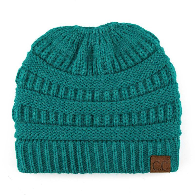 C.C Women's Stylish Ponytail Beanie - Perfect Knit Winter Hat for All Seasons
