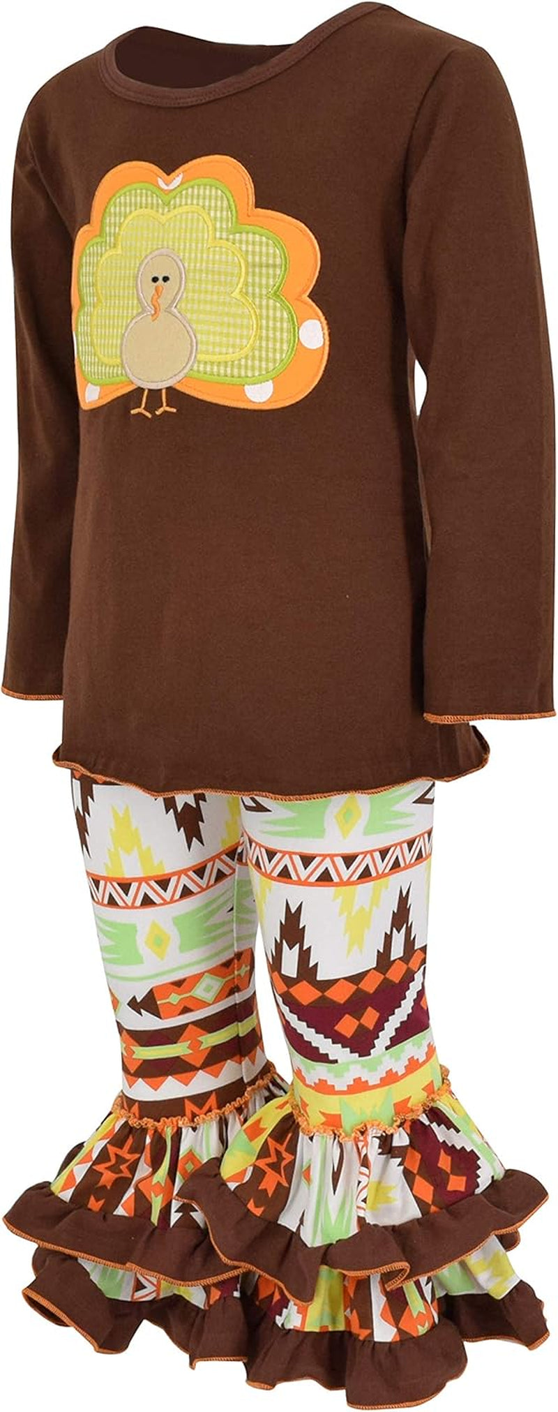 Charming 2-Piece Ruffle Leggings & Long Sleeve Top Set for Girls and Toddlers