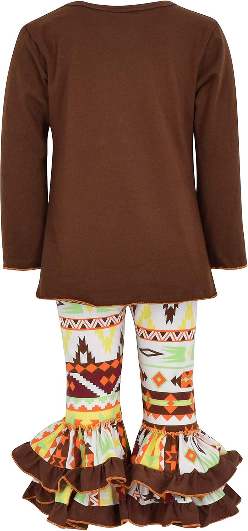 Charming 2-Piece Ruffle Leggings & Long Sleeve Top Set for Girls and Toddlers