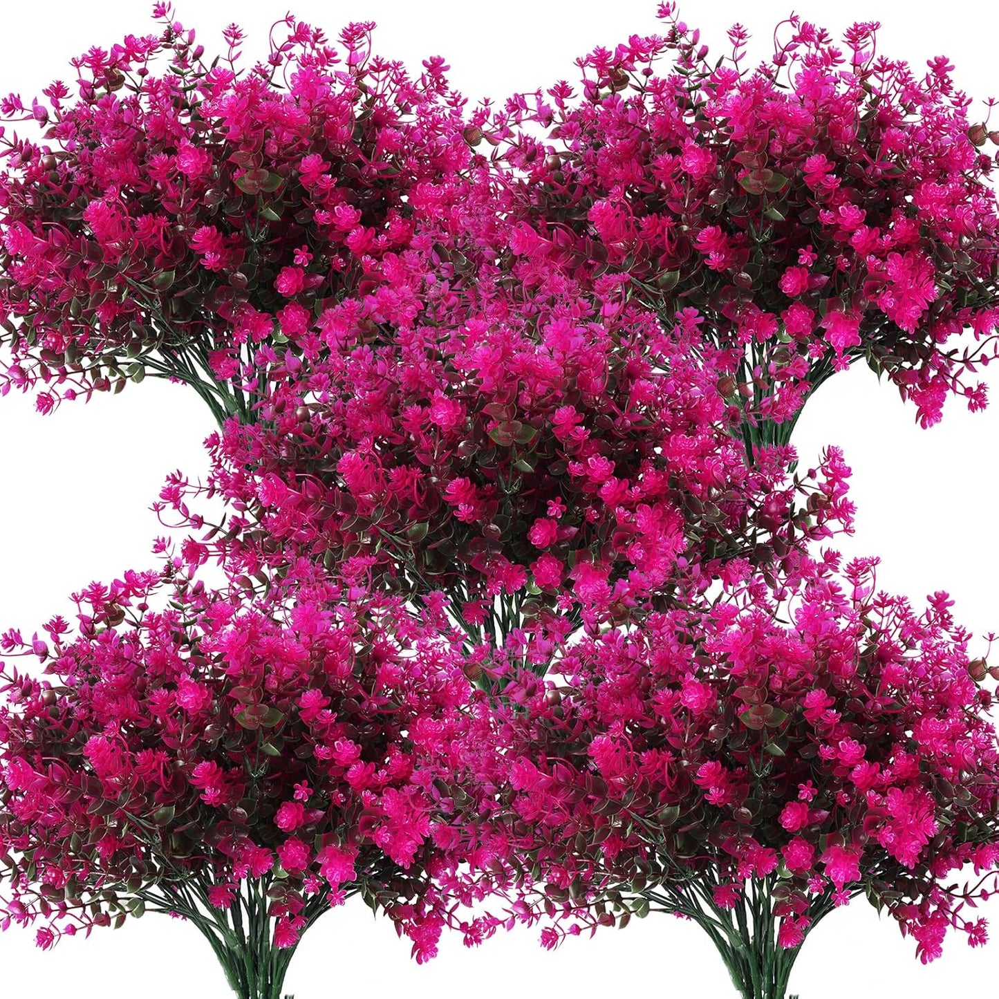 Vibrant 8 Bundle Set of No-Fade Artificial Fall Flowers - Ideal Faux Autumn Decor for Thanksgiving, Christmas, Weddings, and Home Garden!