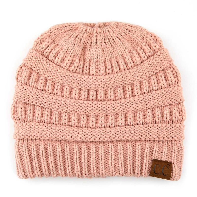 C.C Women's Stylish Ponytail Beanie - Perfect Knit Winter Hat for All Seasons
