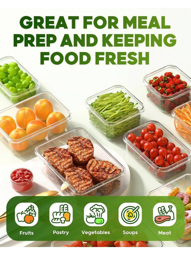50 Durable Leak-Proof Food Storage Containers with Lids - Ideal for Outdoor Adventures and Reusable Convenience!