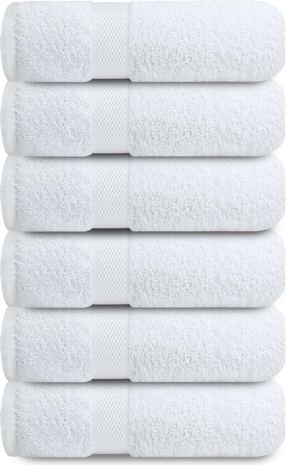 Luxury 100% Cotton Wash Cloths - Soft & Absorbent Face Towels for Bathroom, Gym, and Spa | Pack of 4 (Brilliant White)