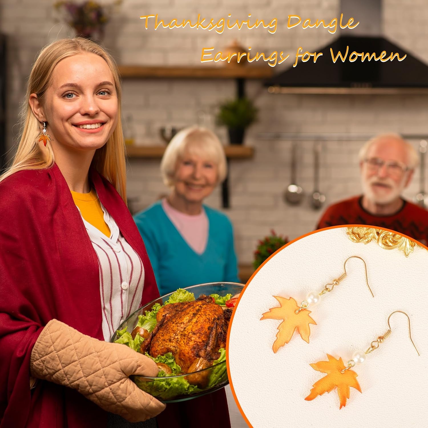 Charming Maple Leaf Fall Earrings - Ideal for Autumn Fashion & Thanksgiving Gifts 2025