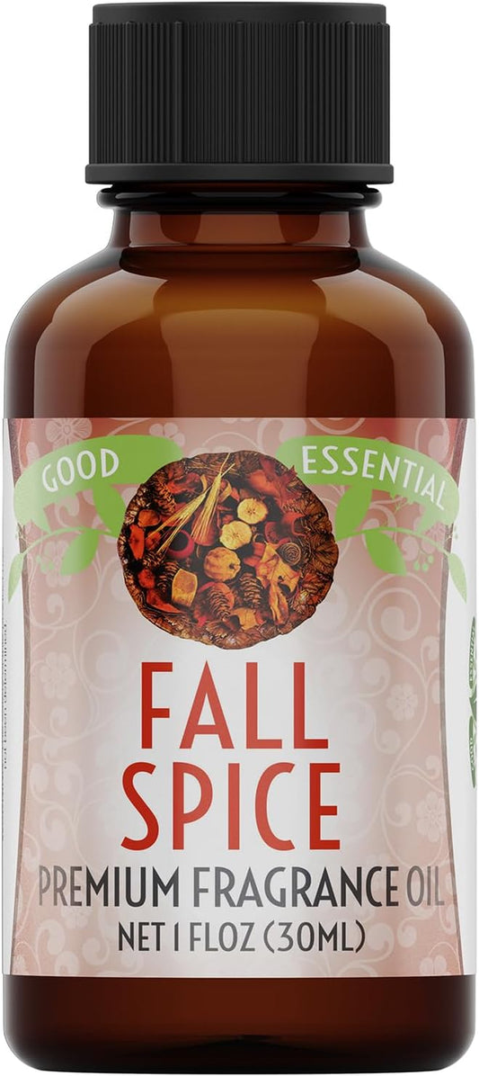 Good Essential Fall Spice Fragrance Oil - 30ml for Diffusers, Soaps, Lotions & Candles - Ideal Aromatherapy Scent for Cozy Ambiance!