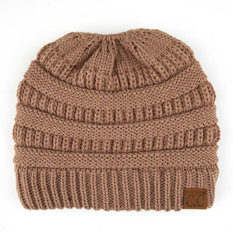 C.C Women's Stylish Ponytail Beanie - Perfect Knit Winter Hat for All Seasons