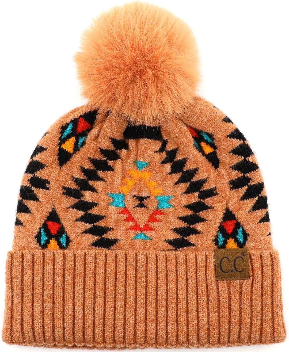 Stylish Chunky Cable Knit Beanie with Fur Pom - Your Must-Have for Winter & Fall!