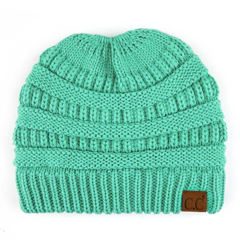 C.C Women's Stylish Ponytail Beanie - Perfect Knit Winter Hat for All Seasons