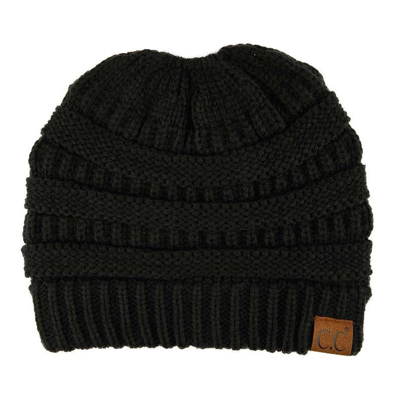 C.C Women's Stylish Ponytail Beanie - Perfect Knit Winter Hat for All Seasons